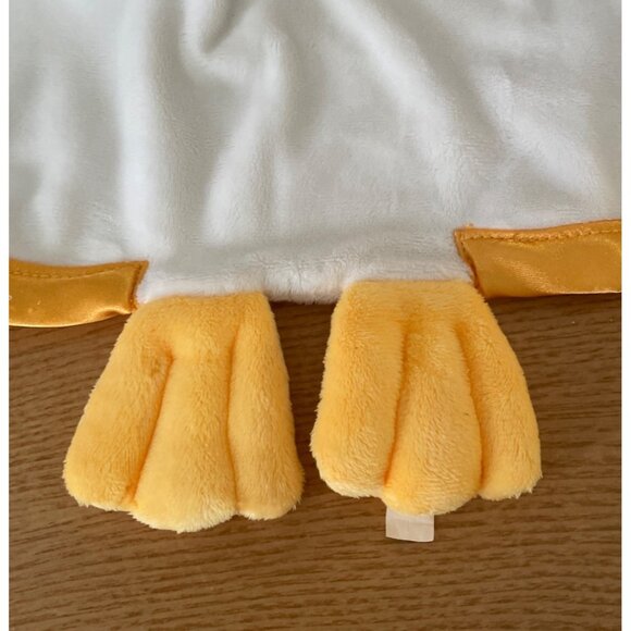 Baby Ganz Duckie Blanket Lovey Plush Security Blanket Duck Head Feet Satin HTF - Picture 4 of 10